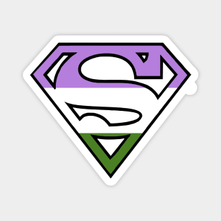 Super Genderqueer Pride Magnet