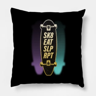 Sk8, Eat, Sleep, Repeat. Cool Urban Skater Gift Pillow