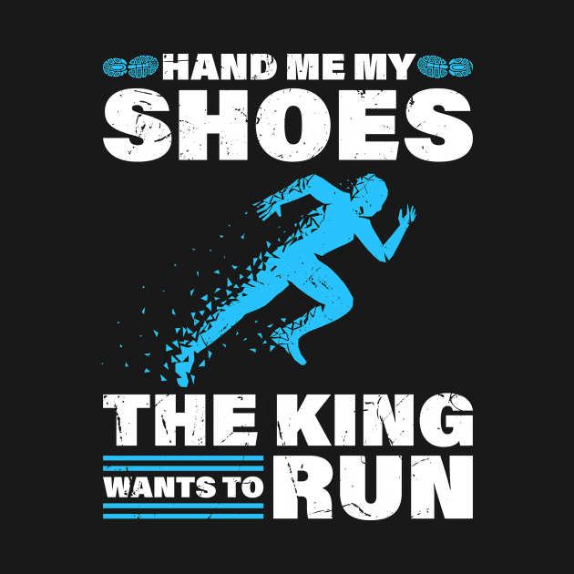 Field Running King Cross Country Running by Humbas Fun Shirts