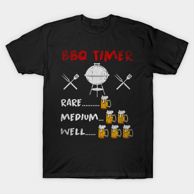 Discover Retro BBQ Timer Barbecue Beer - Beer - T-Shirt