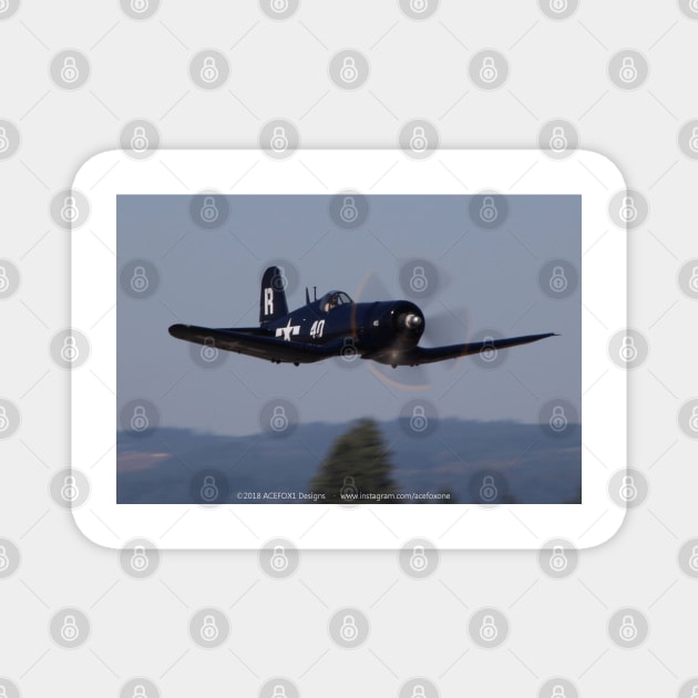 F4U-7 Corsair Flyby Magnet by acefox1