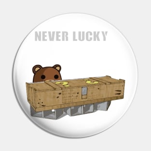 Never lucky mystery box Pin