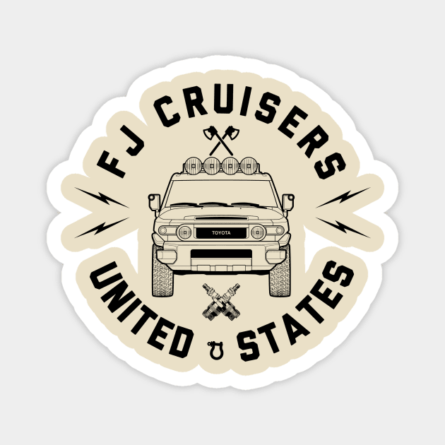 Fj Cruisers United States Magnet by bohemiangoods