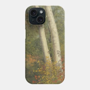 Birch Trees in Autumn by Frederic Edwin Church Phone Case