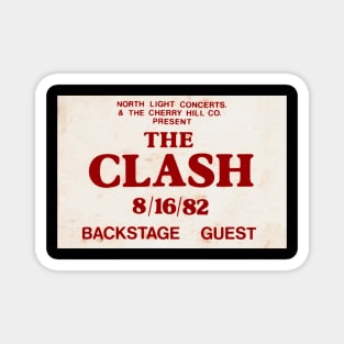 The Clash 1982 Backstage Pass Magnet