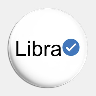 Verified Libra (Black Text) Pin