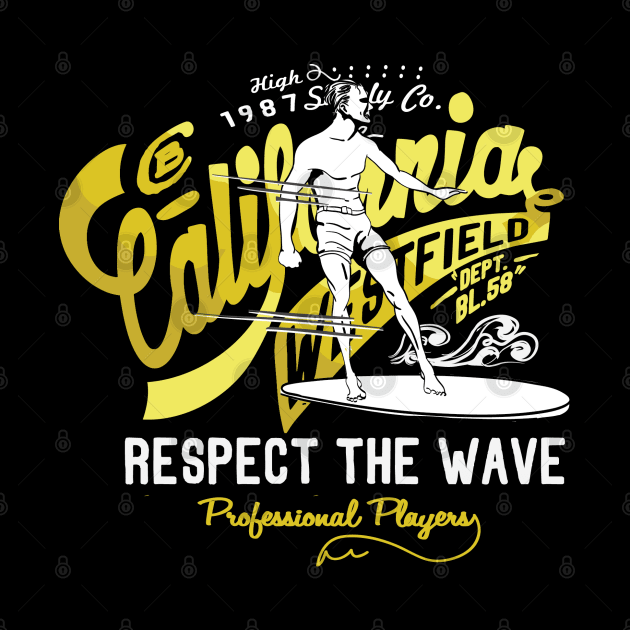 California surf Respect the wave by SDxDesigns