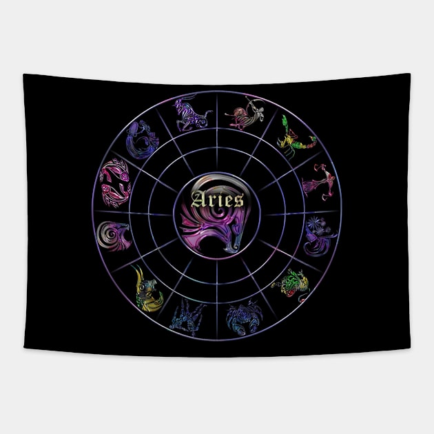 New zodiac 12 in 1 - Aries Tapestry by INDONESIA68