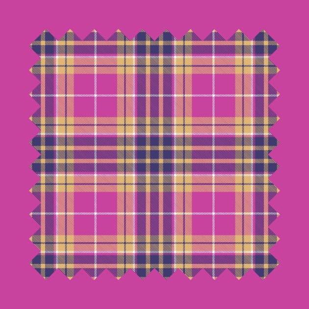 Pink, Gold and Blue Tartan by sifis