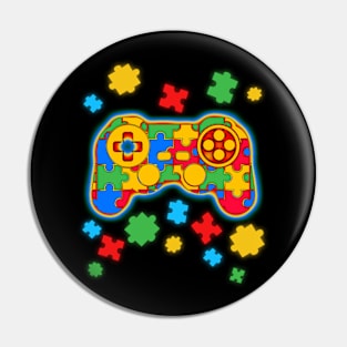 Gaming Puzzle Autism Awareness Pin