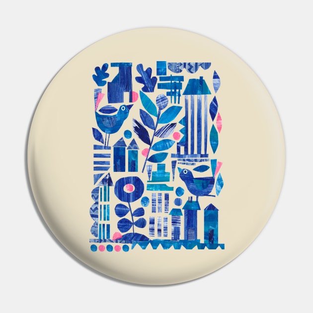 Blue abstract Pin by Tracey English