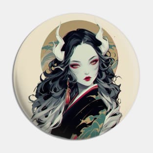 Japanese Demon Lady Pin