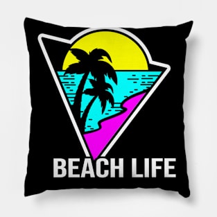 Beach Life 80's style Pillow