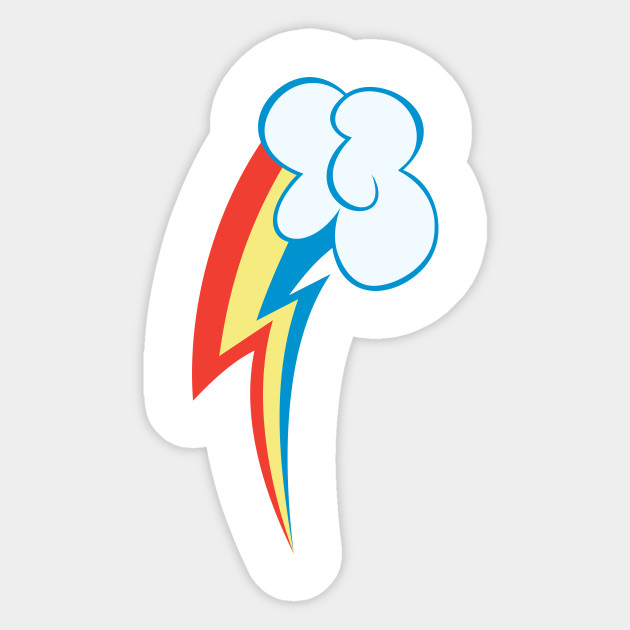 Rainbow Dash Cutie Mark My Little Pony Sticker Teepublic