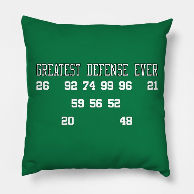 Gang Green Eagles Greatest Football Defense Ever Pillow by Retro Sports
