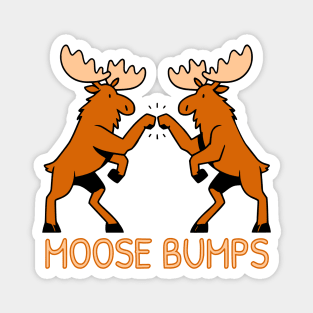 Funny Cartoon Moose Bumps Magnet