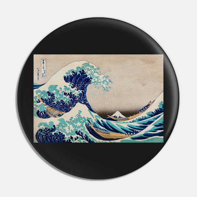 The Great Wave off Kanagawa Pin by MurellosArt