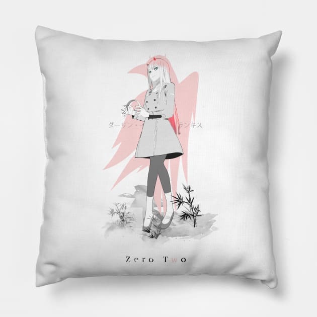 Zero 2 peaceful landscape Pillow by stingi