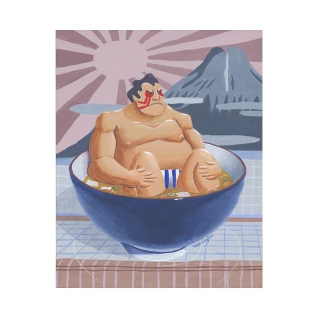 E. Honda in the Bath House chillin in miso soup by drawingnikki