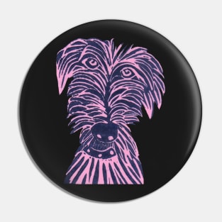 Dog, Scruffy, adorable mutt, pink Pin