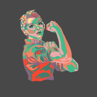 Rosie the Riveter in 40s Colors T-Shirt