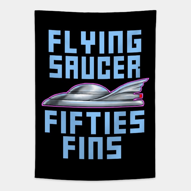 Flying saucer fifties fins Tapestry by Cohort shirts