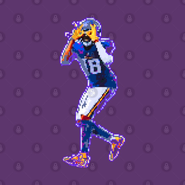 Griddy justin jefferson pixel art by Qrstore