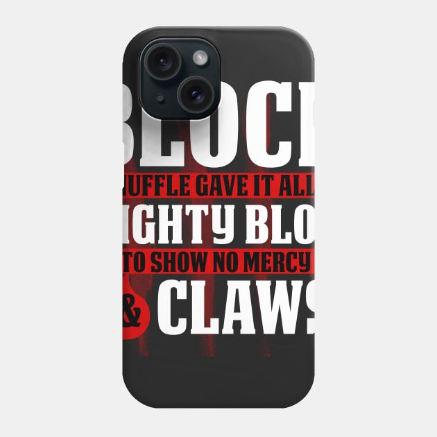 Block, Mighty Blow and Claws Phone Case by yukiotanaka