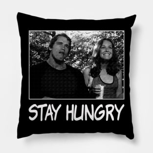 Sweat, Swagger, Style Unleash Your Inner Arnold with Hungry Fashion Pillow