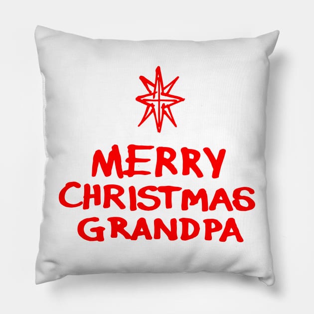 Merry Christmas Grandpa R Pillow by Very Simple Graph