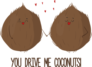 You Drive Me Coconuts -Funny Cute Coconut love design Magnet