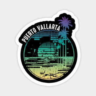 Puerto Vallarta Mexico Beach Palm Tree Vacation Magnet