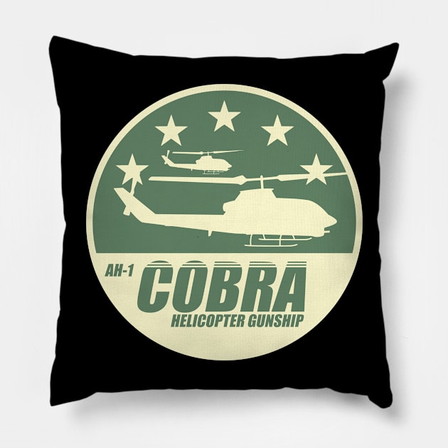 AH-1 Cobra Helicopter Gunship Pillow by TCP