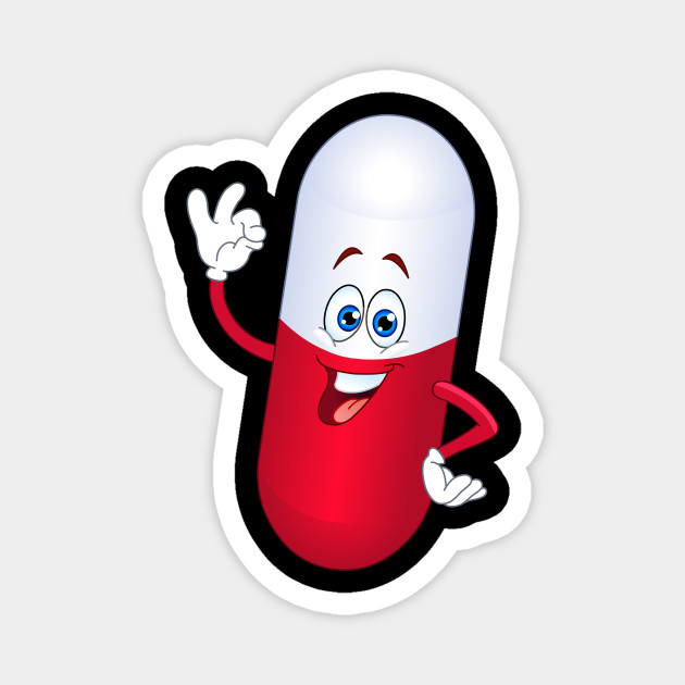 Pill Cartoon Pill Magnet Teepublic Au