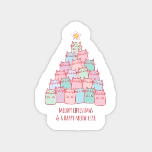 Cute cats Christmas tree Magnet