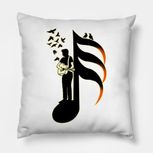 Guitarist Musician - thirty-second note Pillow