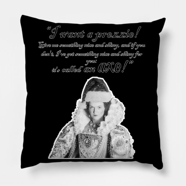 I Want a Prezzie Black & White Pillow by VoidDesigns