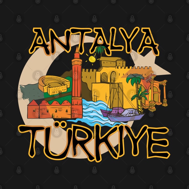 Antalya Tuerkiye Antalya Turkey Birthday Gift Shirt by KAOZ