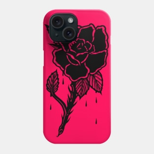 OLD IS COOL BLACK ROSE Phone Case