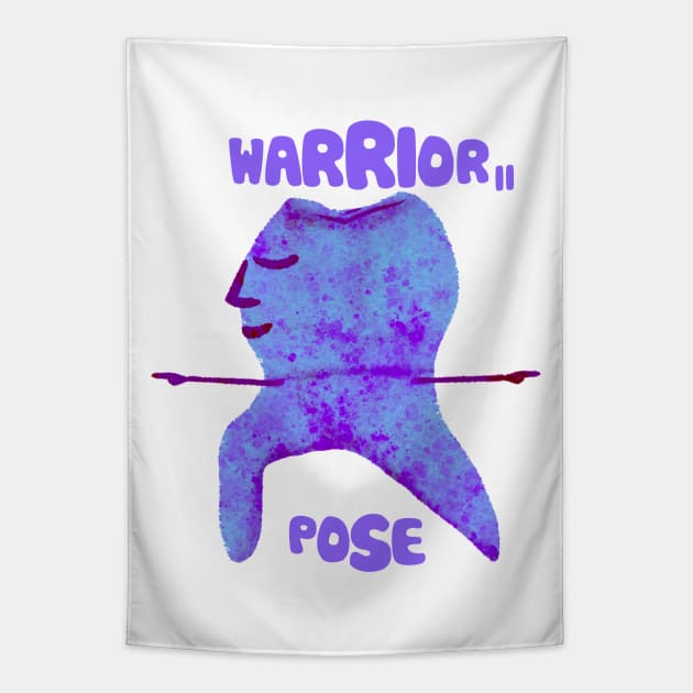 Molar Yogi (Warrior Pose 2) Tapestry by Happimola