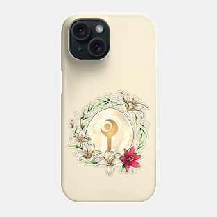 White Mage from FF14 Job Crystal with Flowers T-Shirt Phone Case