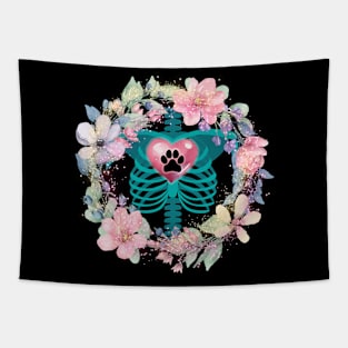 Pet Lover's Heart Xray Tapestry