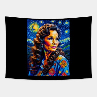Loretta lynn in starry night Tapestry
