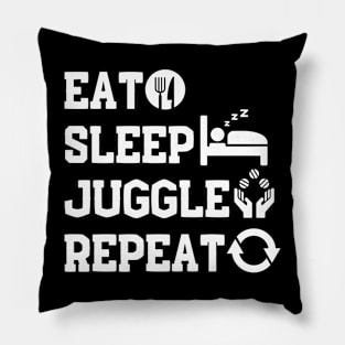 Eat sleep juggle repeat Pillow