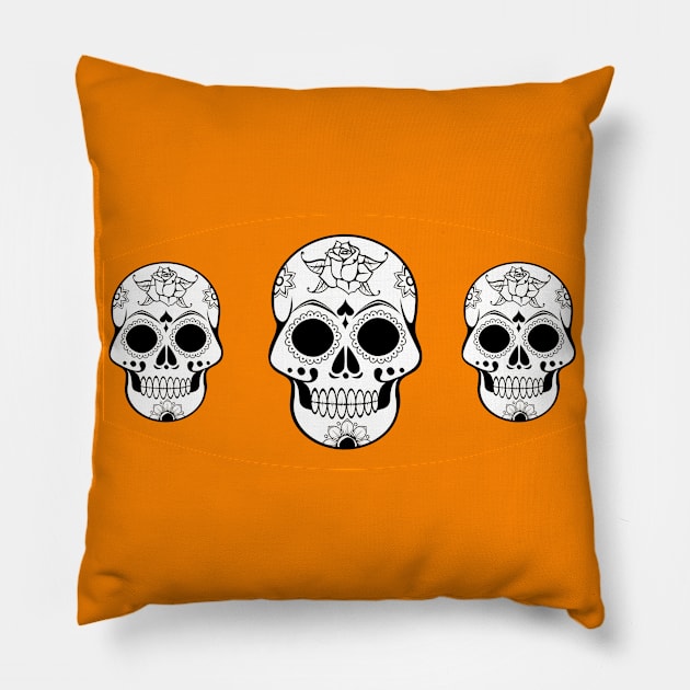 Halloween face mask Pillow by mo designs 95