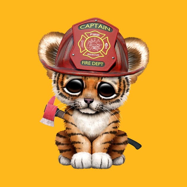 Cute Tiger Cub Firefighter by jeffbartels