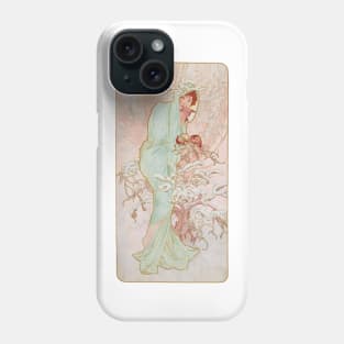 Four Seasons by Mucha, Winter Phone Case