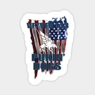 143 Dog Distressed Flag Magnet