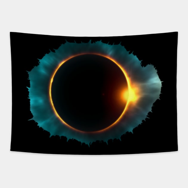 Total Solar Eclipse April 8, 2024 Tapestry by Little Duck Designs