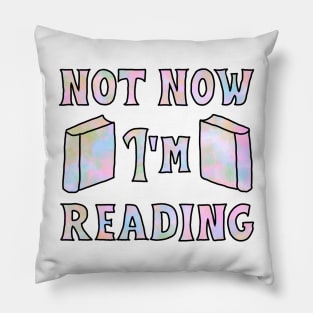 Not Now I'm Reading Pillow